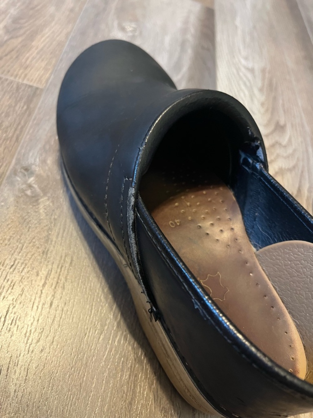 Dansko Professional Black Oiled Leather Clogs - Picture 7 of 8
